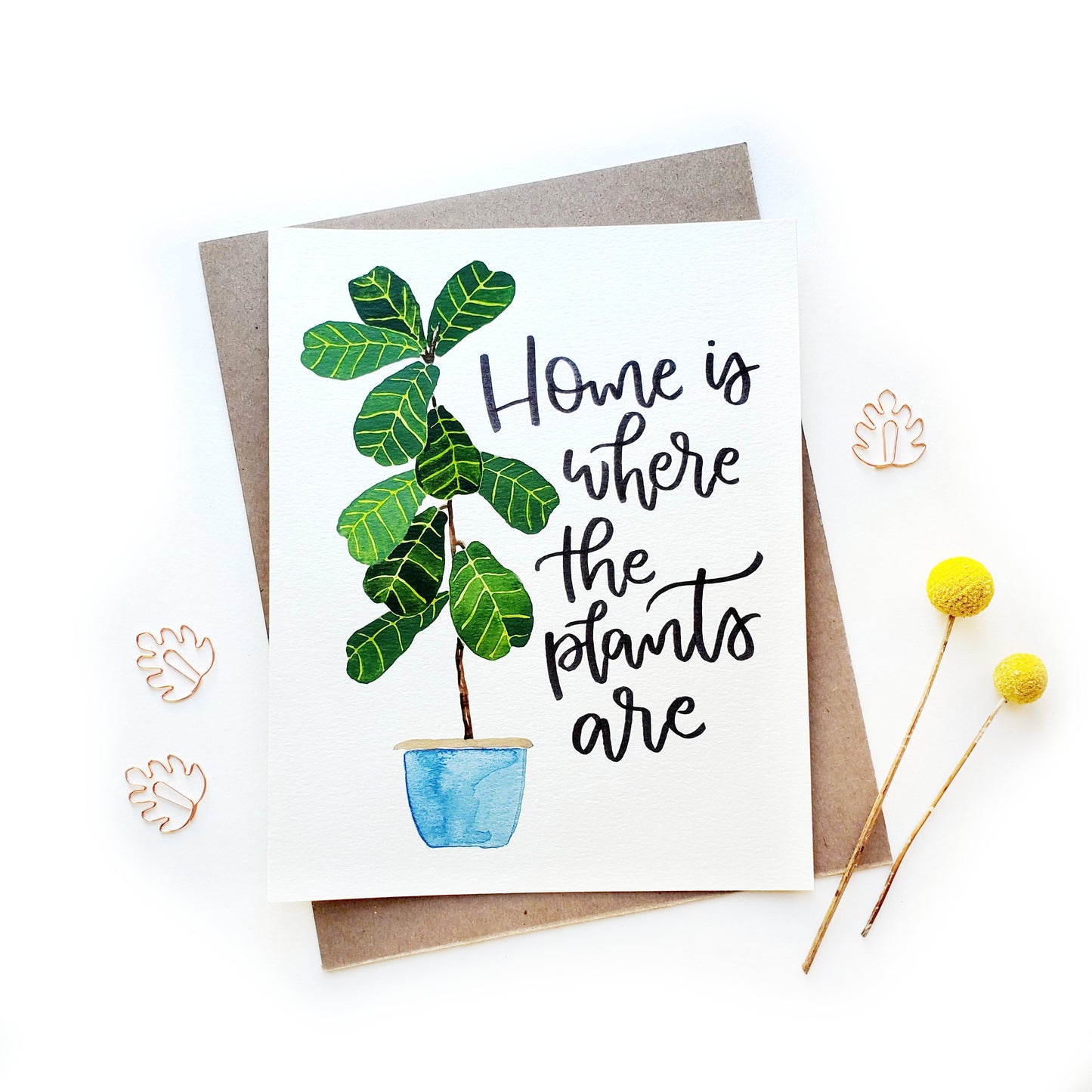 Fiddle Leaf Fig Quote Original Watercolor