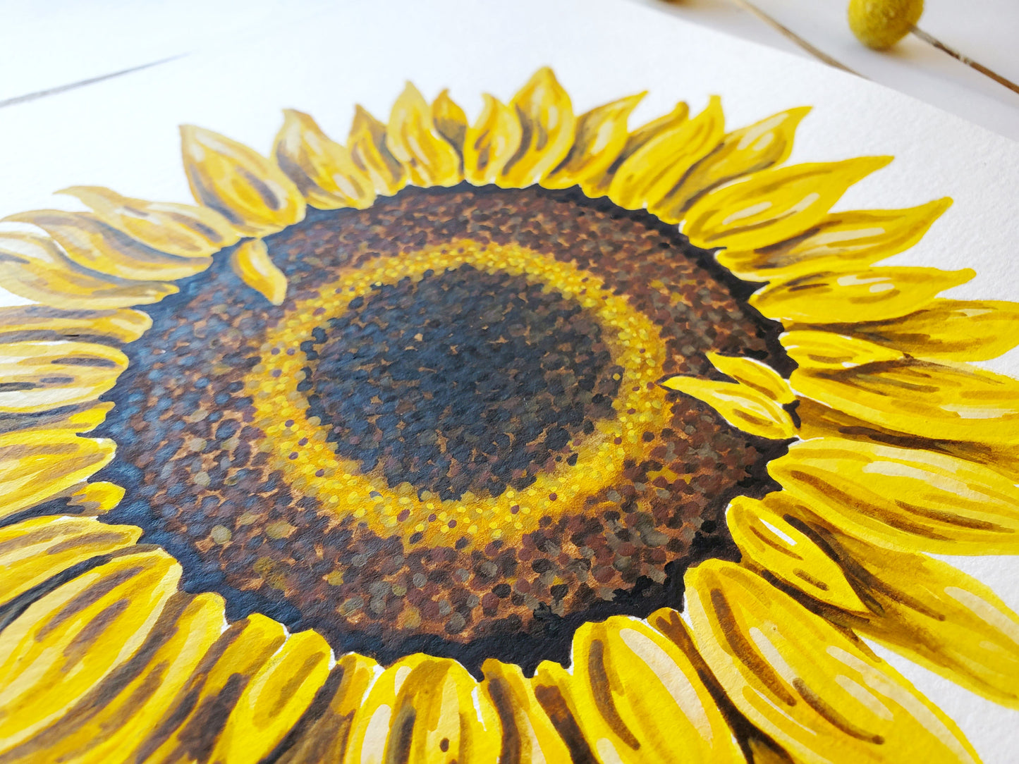 Giant Sunflower Original Watercolor
