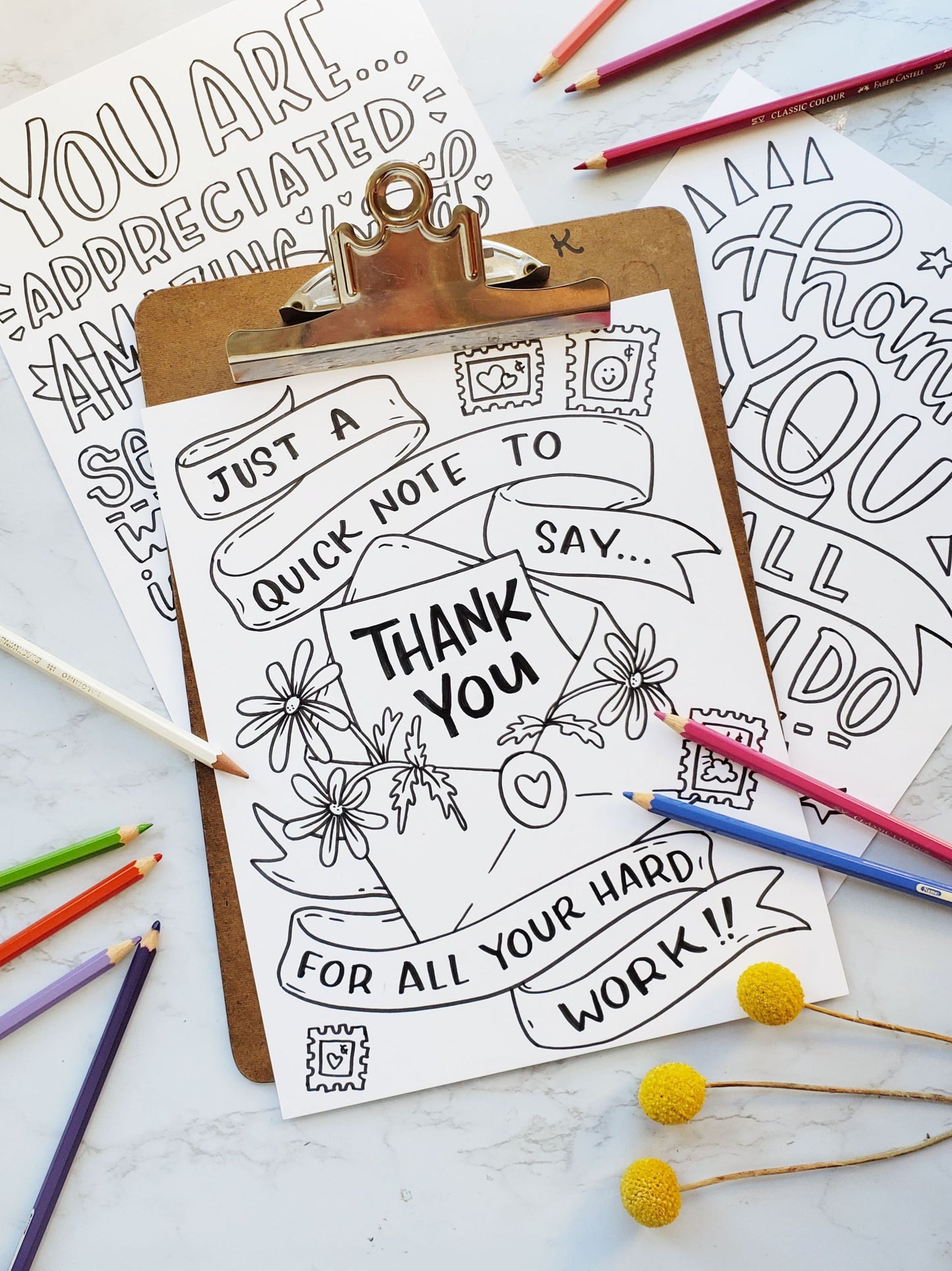 Essential Worker Thank Yous Coloring Pages