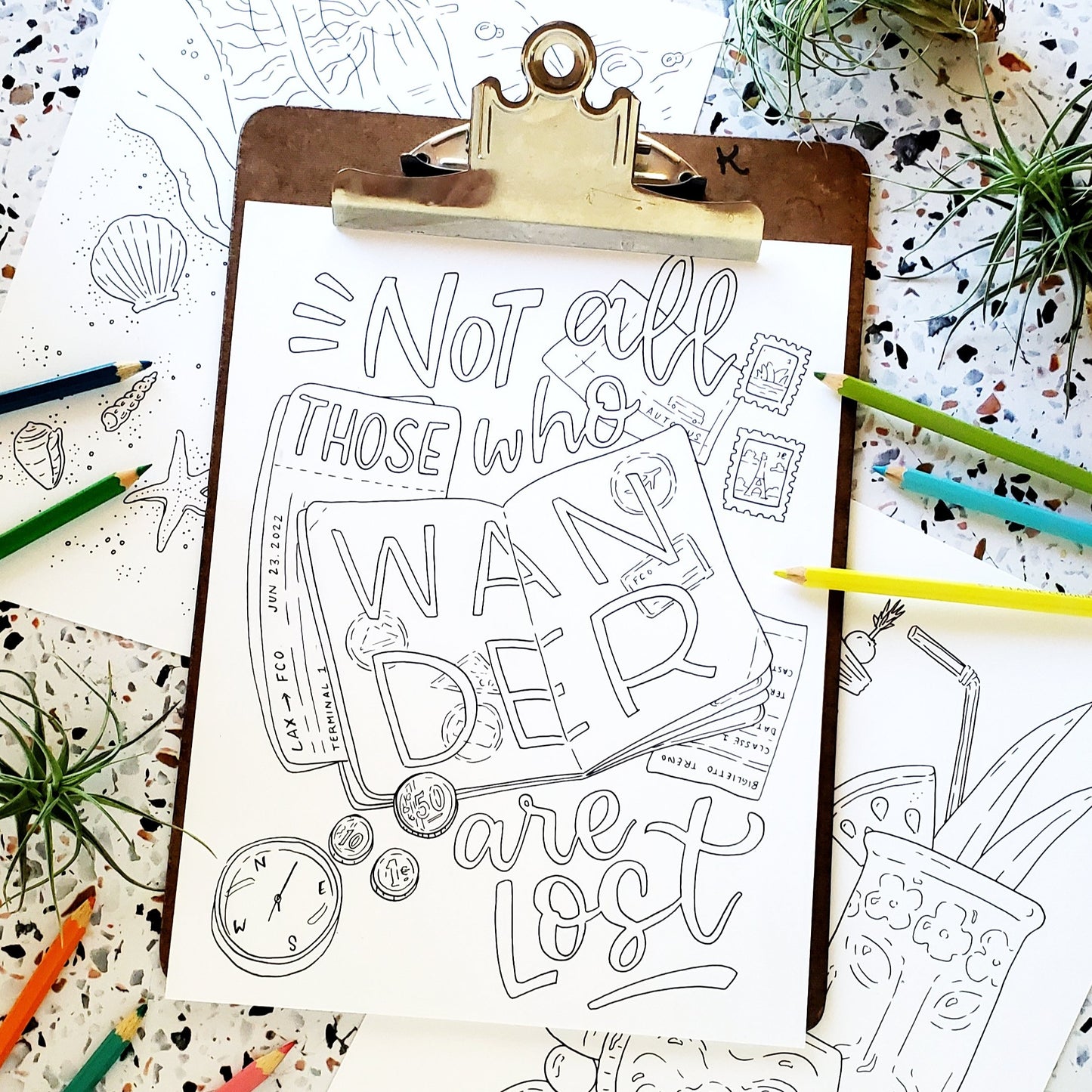 Summer Vacation Coloring Pages