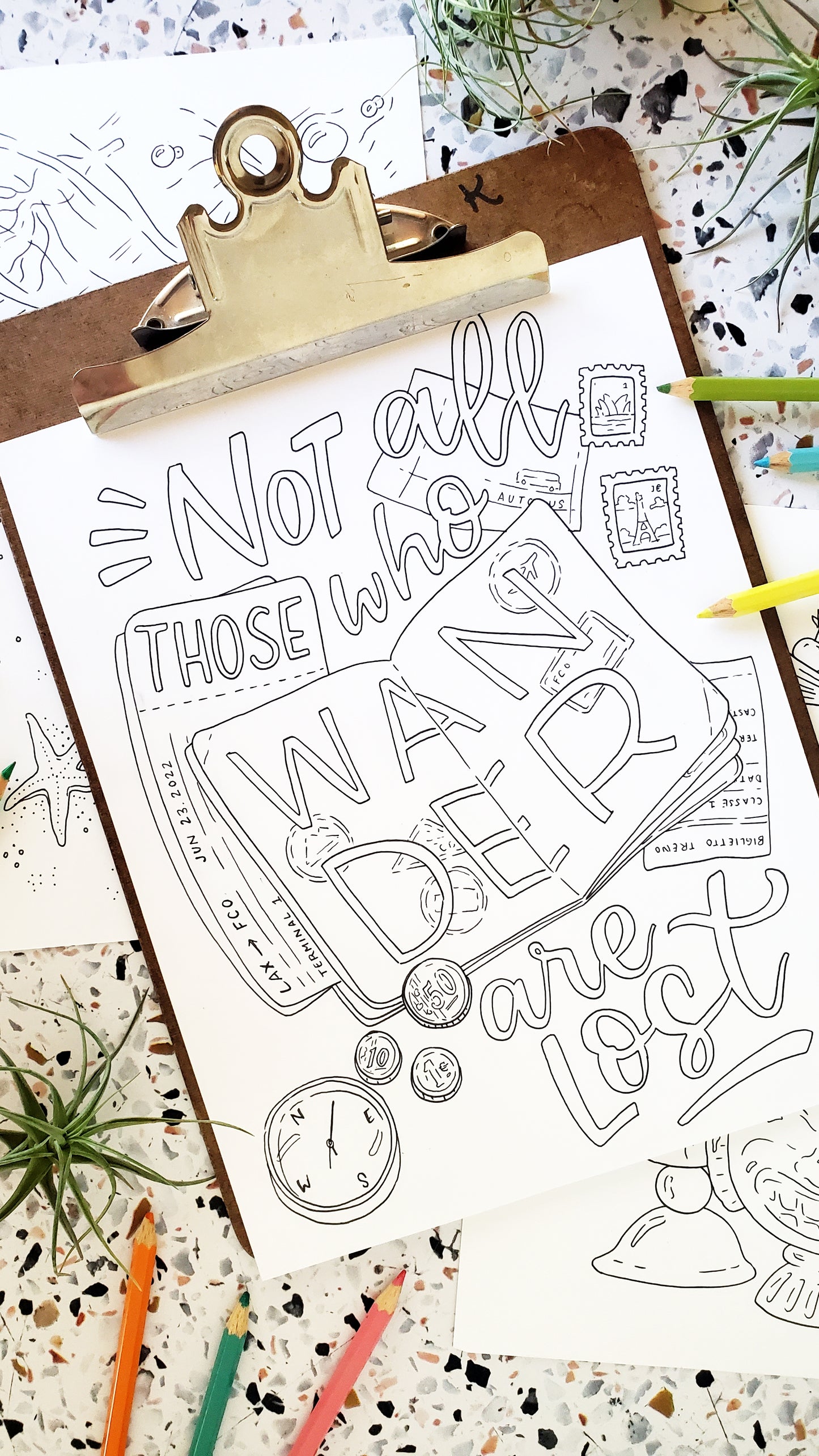 Summer Vacation Coloring Pages