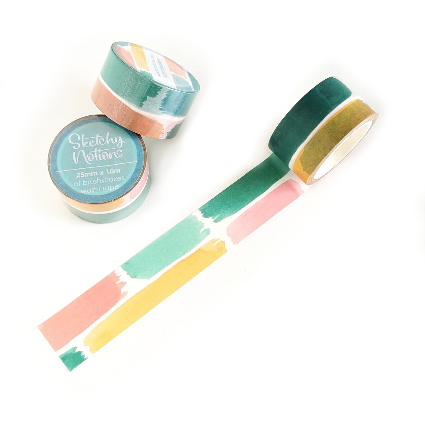 Watercolor Brushstroke Washi Tape - 25mm