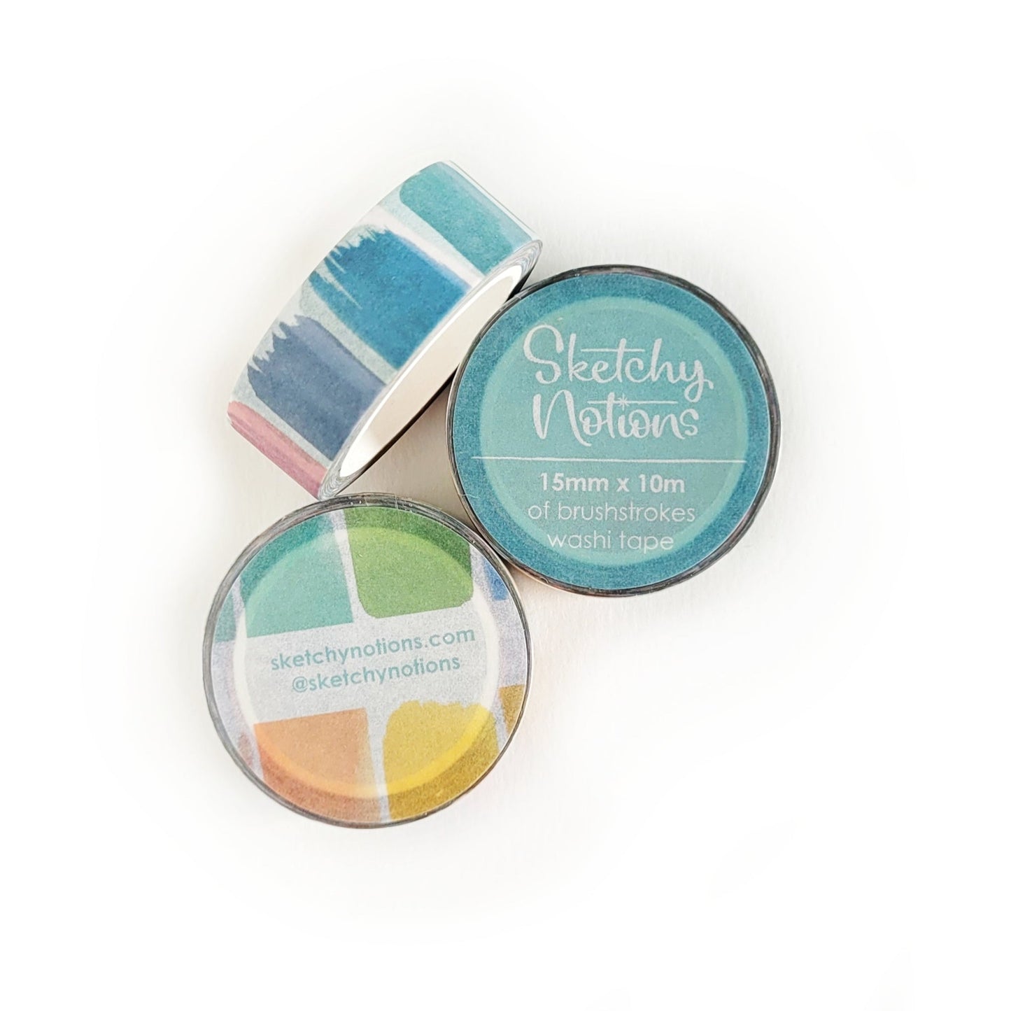 Rainbow Brushstrokes Washi Tape - 15mm