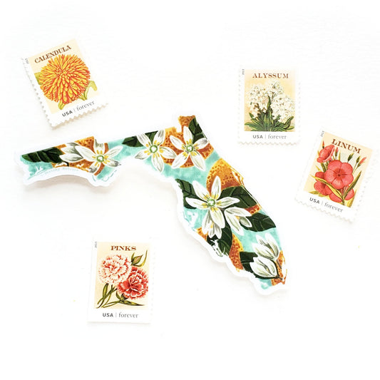 Florida Orange Blossom Sticker