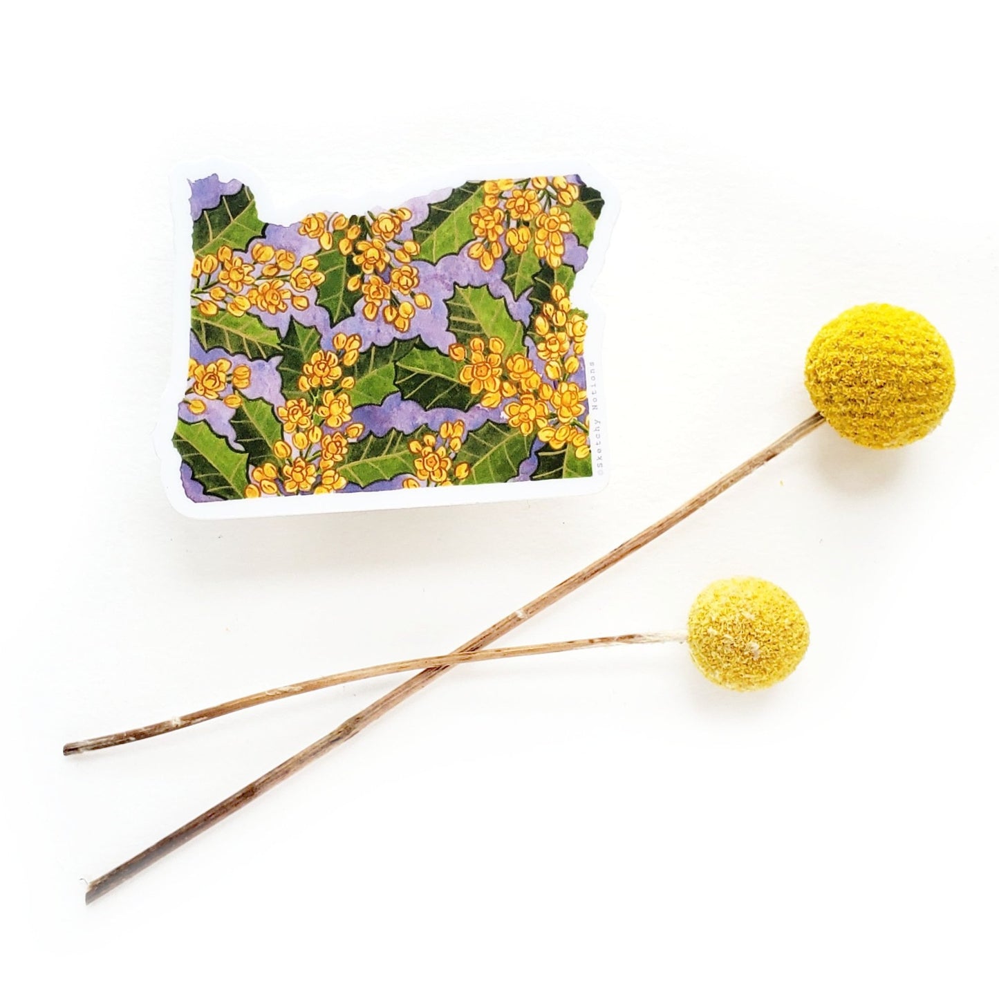 Oregon Yellow Grape Sticker
