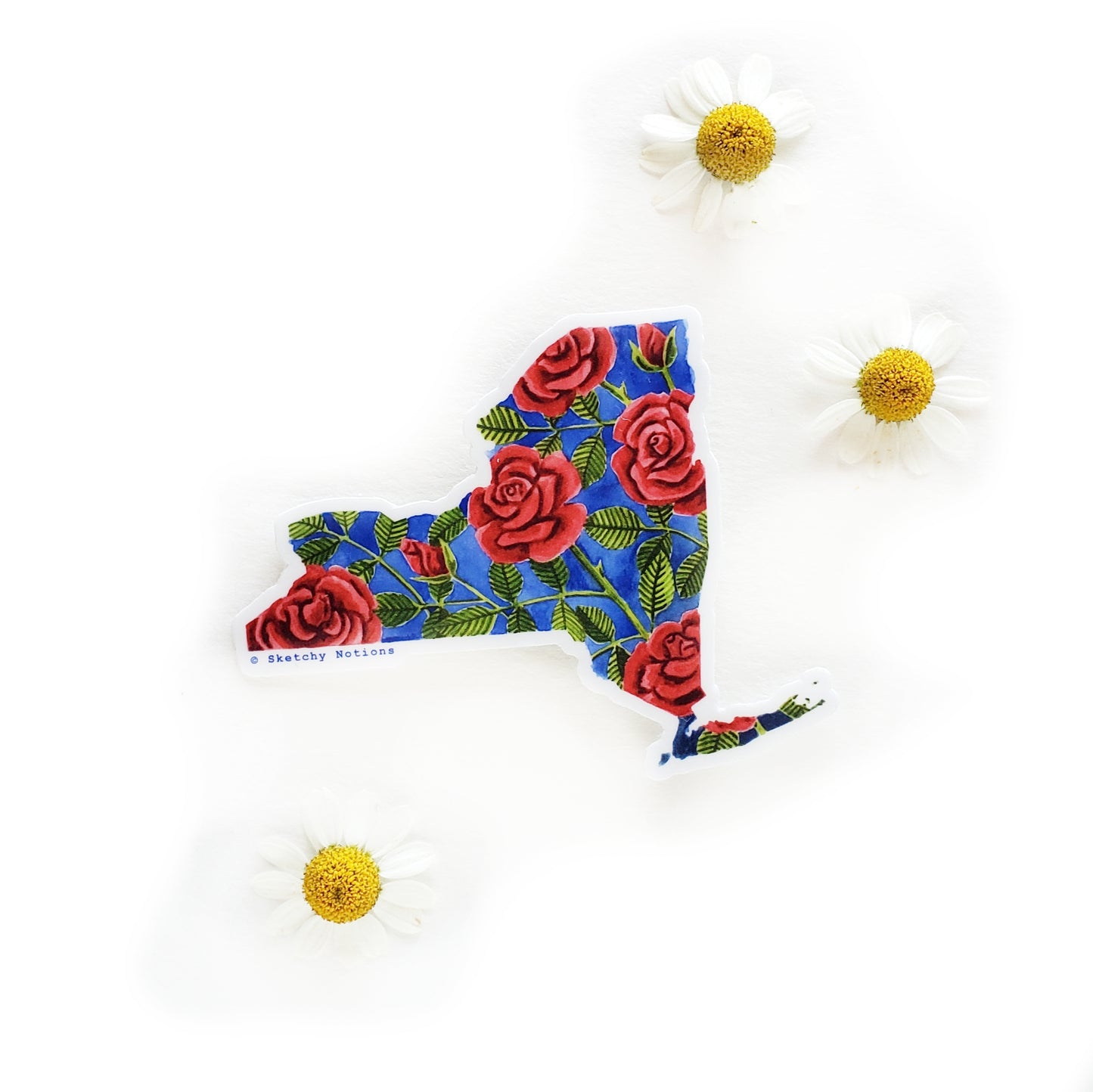 New York State Flower Rose Sticker