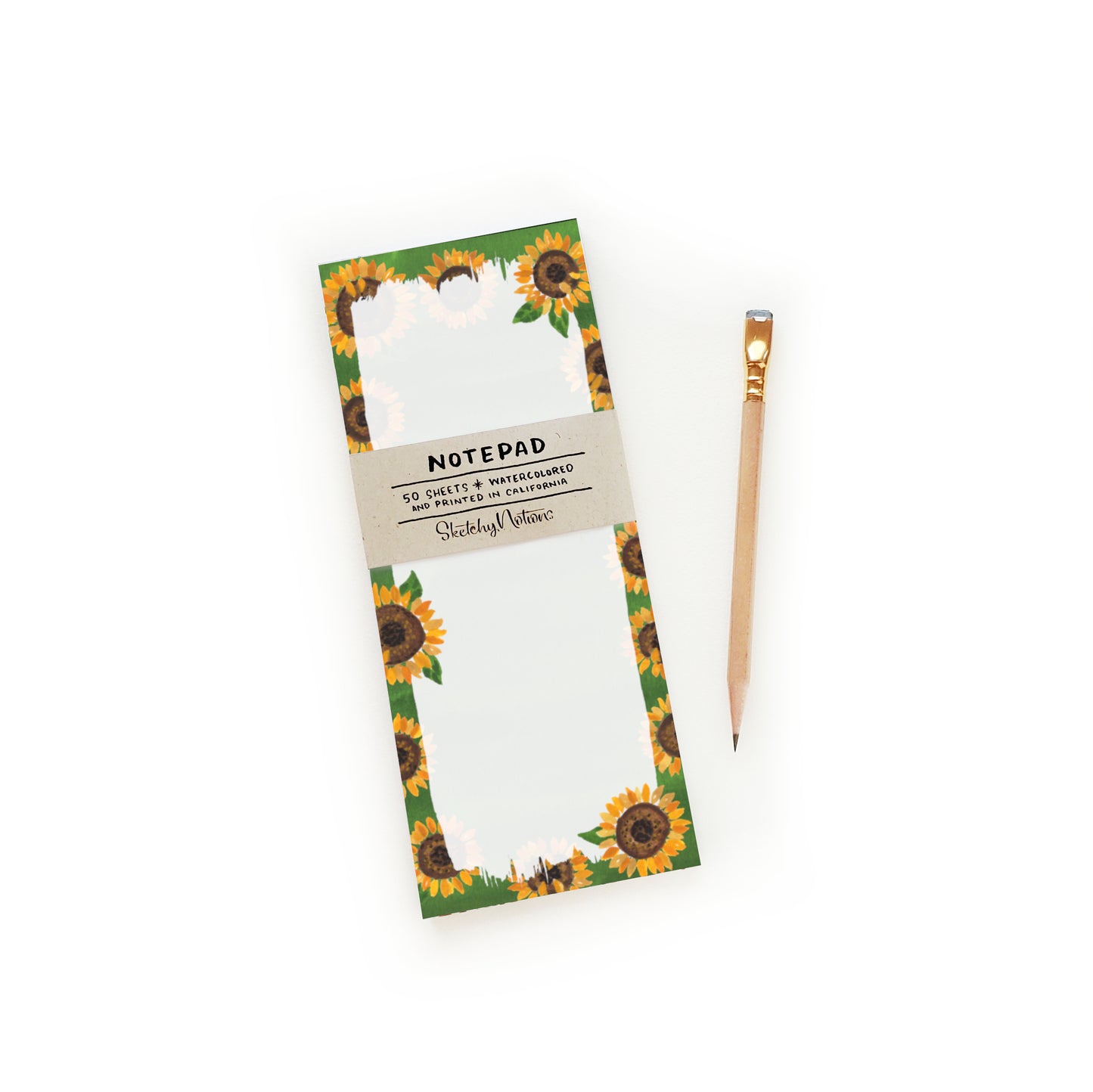 *SECONDS* Sunflower Watercolor Notepad