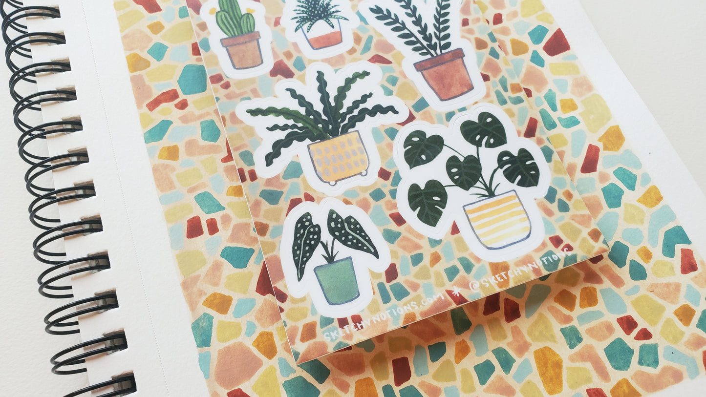 Terrazzo Houseplants Sticker Sheet 1