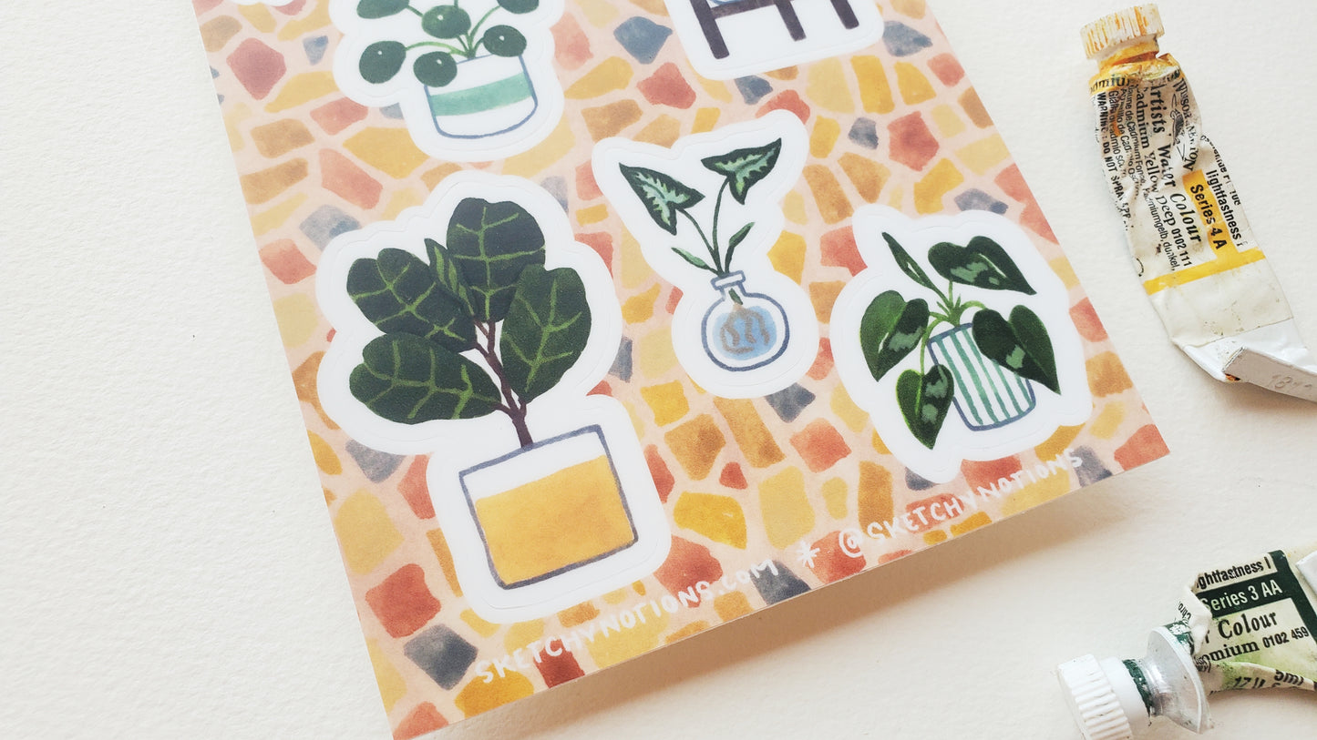 Terrazzo Houseplants Sticker Sheet 2
