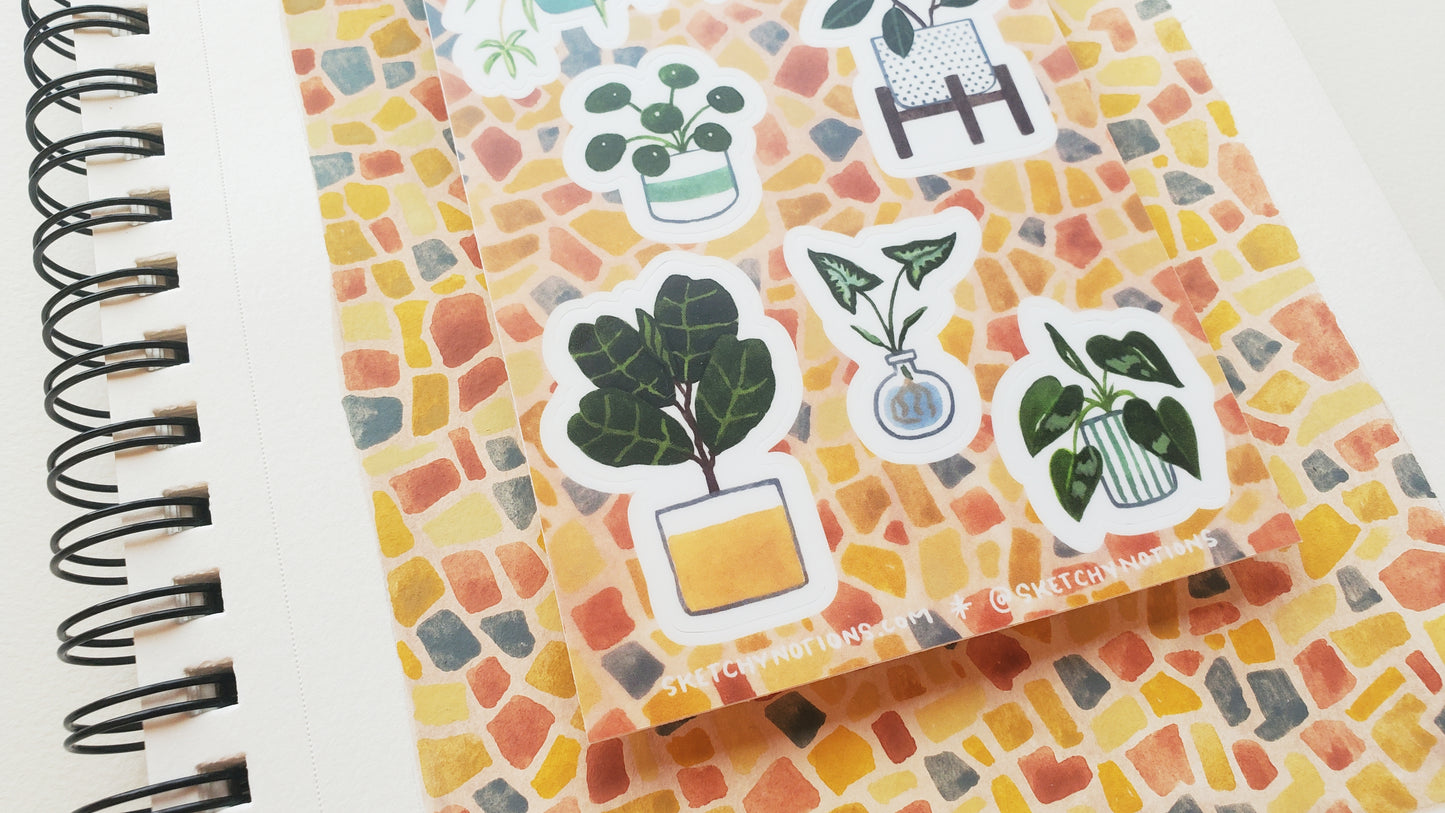 Terrazzo Houseplants Sticker Sheet 2