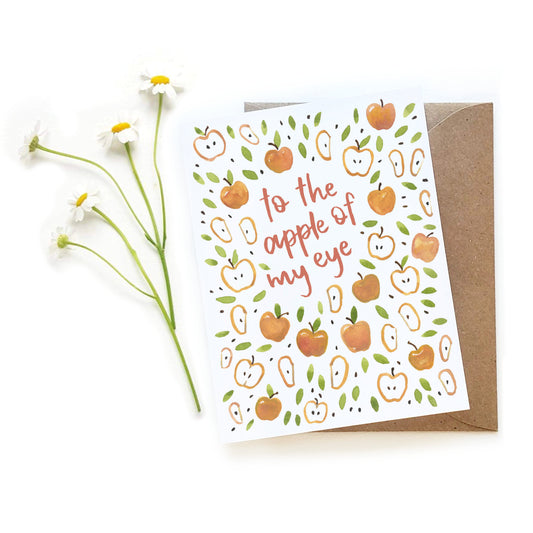 To the Apple of My Eye Punny Love Card