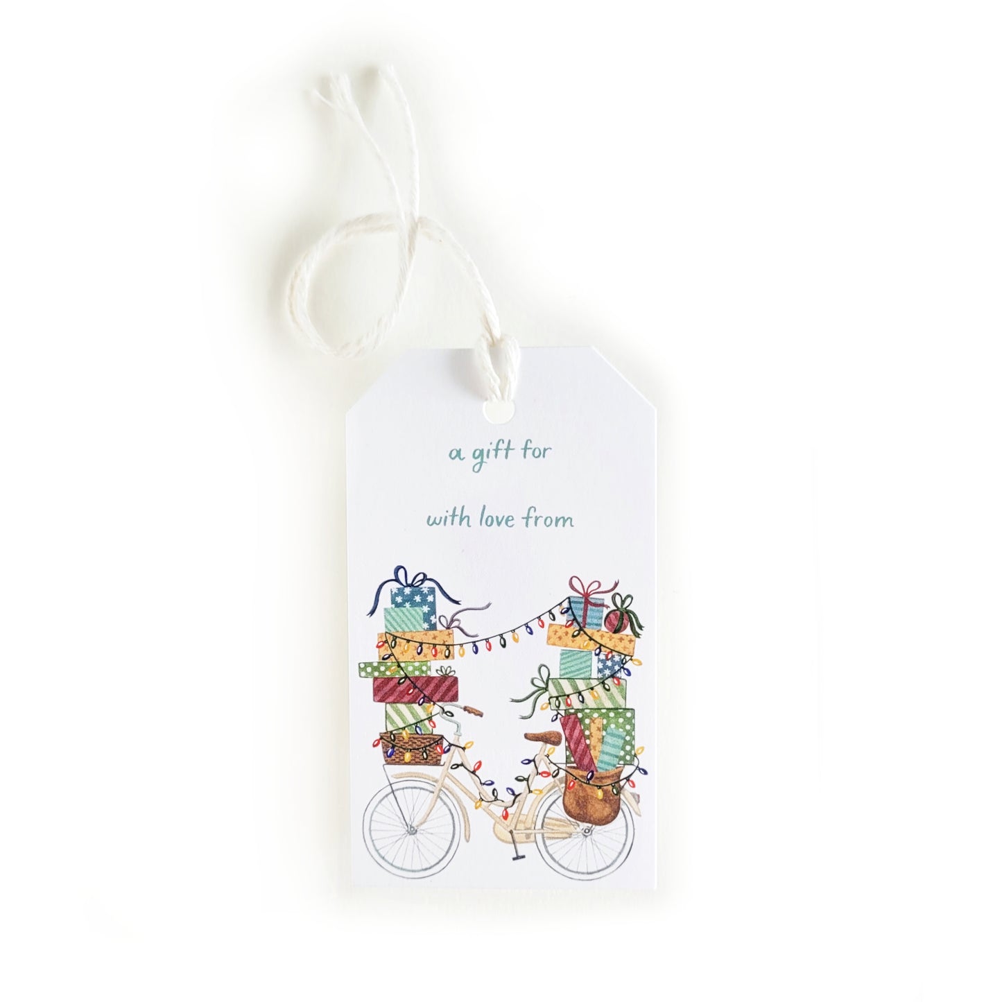 Holiday Bicycle Gift Tag Set