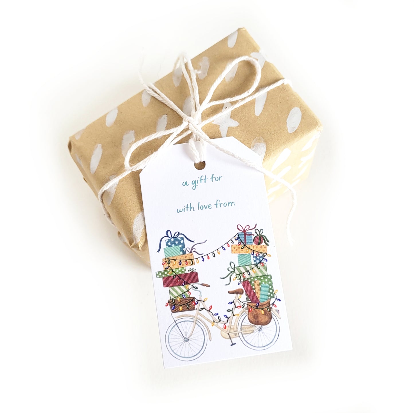 Holiday Bicycle Gift Tag Set