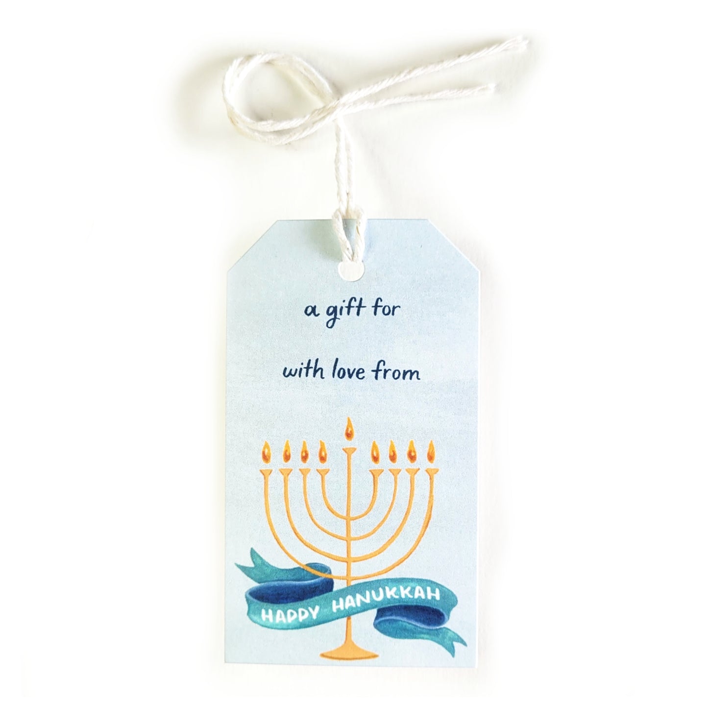 Hanukkah Menorah Gift Tag Set