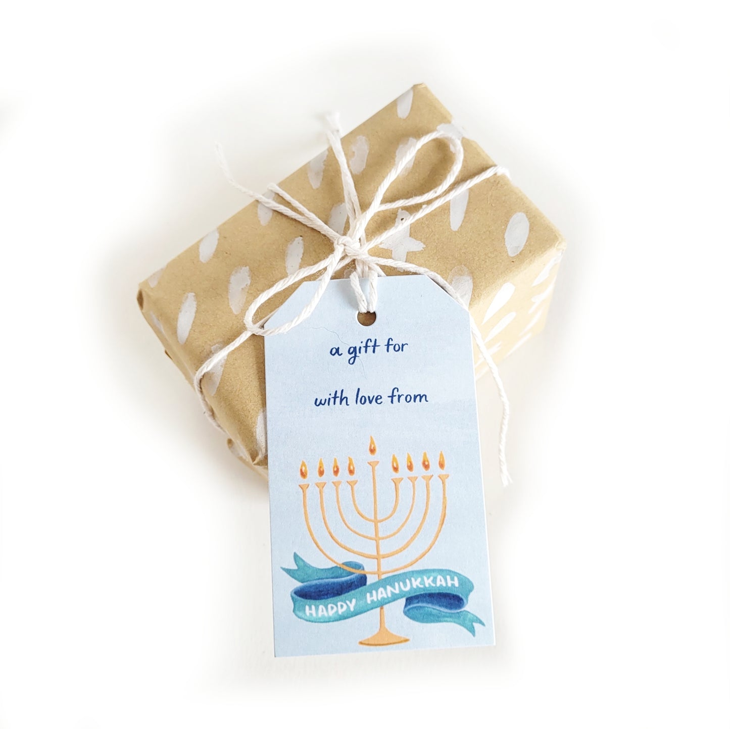 Hanukkah Menorah Gift Tag Set