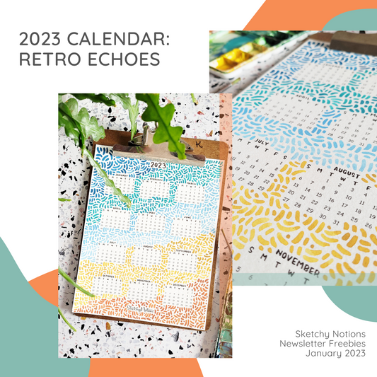 2023 Calendar Freebie: Retro Echoes
