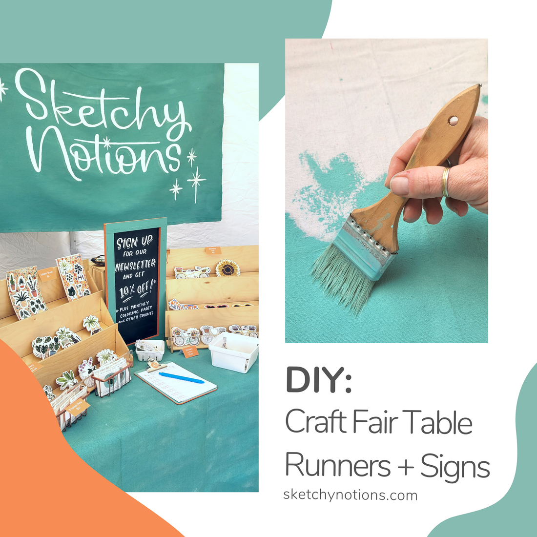 DIY: Craft Fair Table Runners + Signs