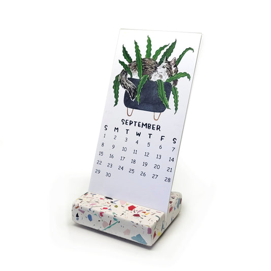 Pre-Order Tiny Terrazzo Calendar Stand Collab