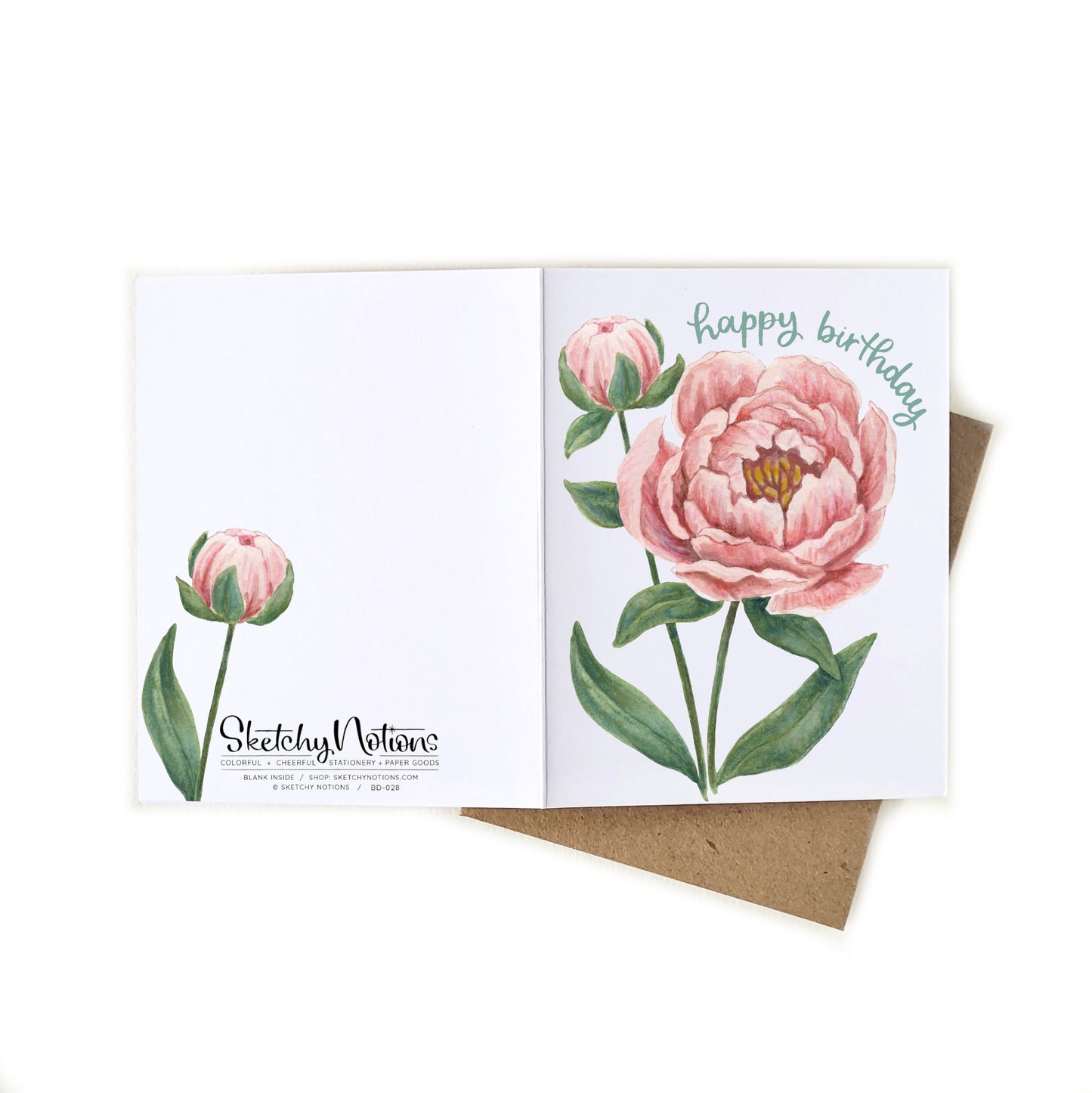 Happy Birthday Pink Peony Card
