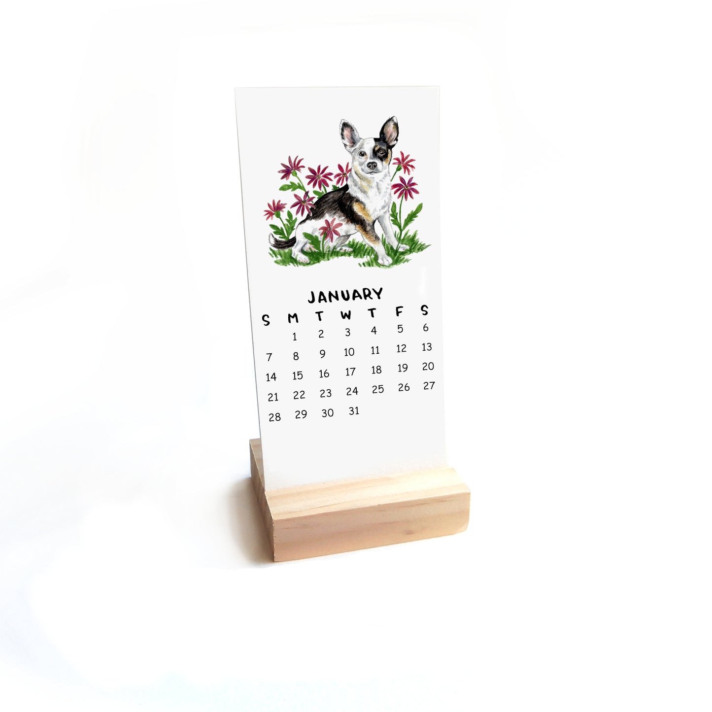 2025 Tiny Dogs + Flowers Desk Calendar