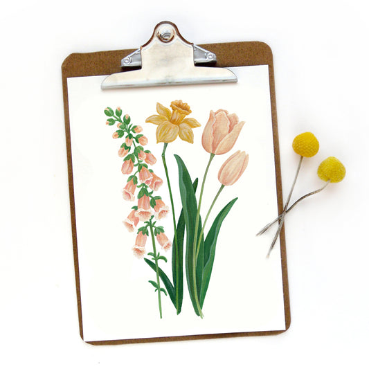Foxglove, Daffodil, Tulip Print - Fundraiser for Oath