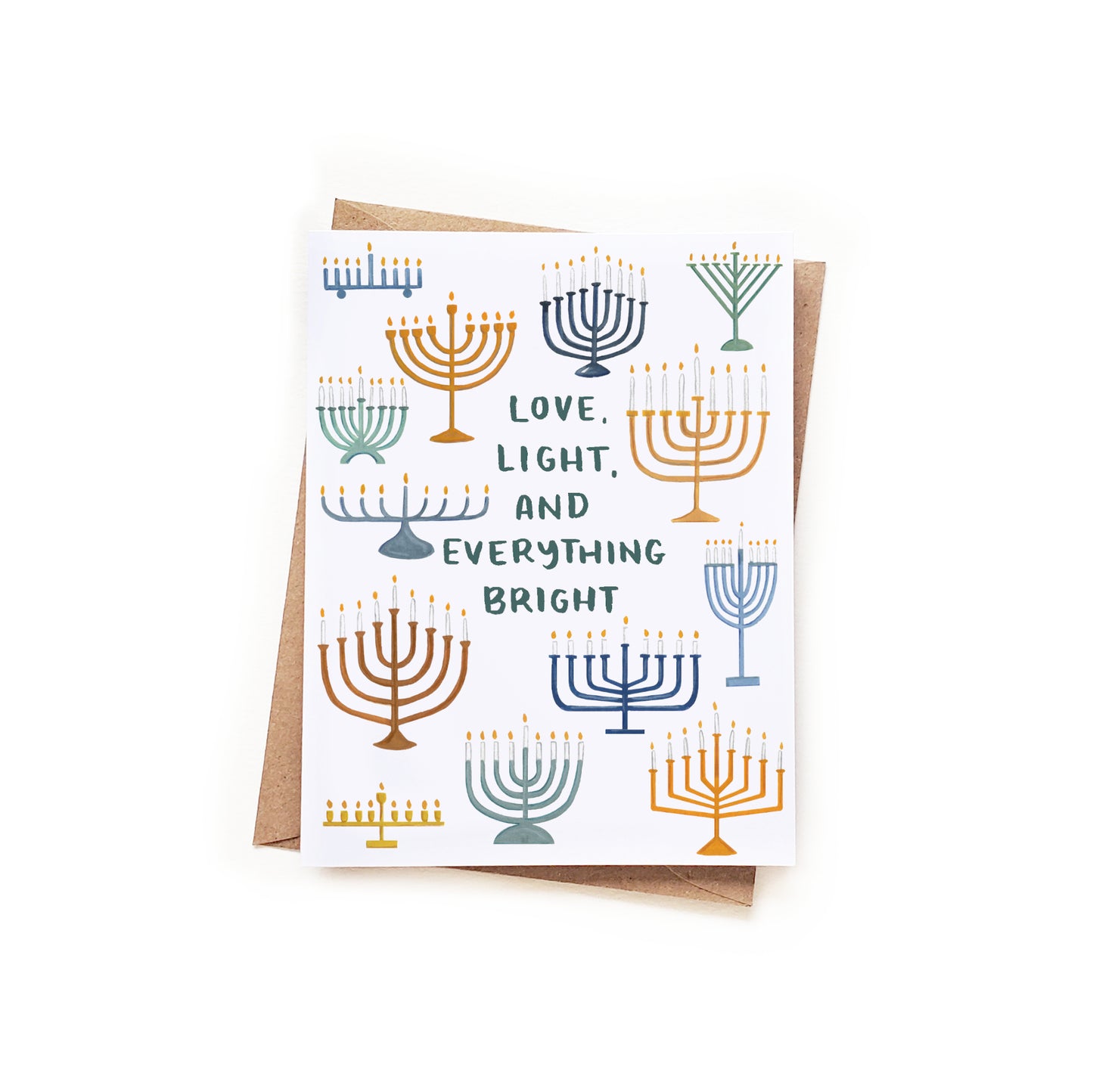 Love, Light and Everything Bright Hanukkah Card