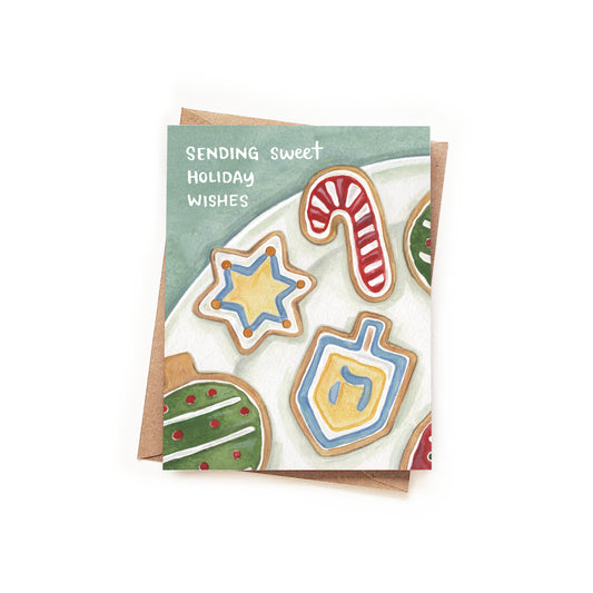 Sweet Holiday Wishes Hanukkah + Christmas Card