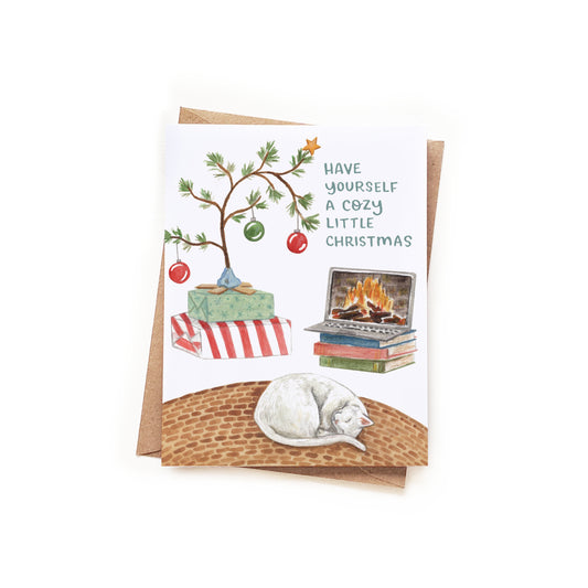 Cozy Little Christmas Cat Card