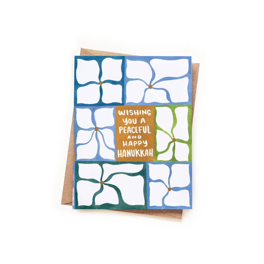 Peaceful Hanukkah Floral Card