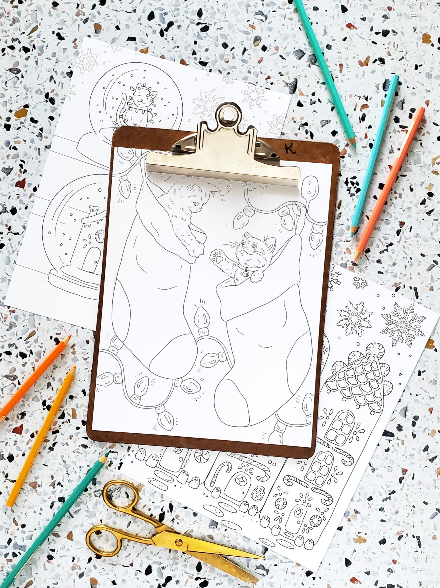 Holiday Decor Coloring Pages