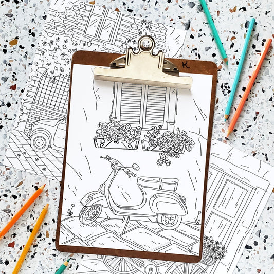 Italia Rides Coloring Pages