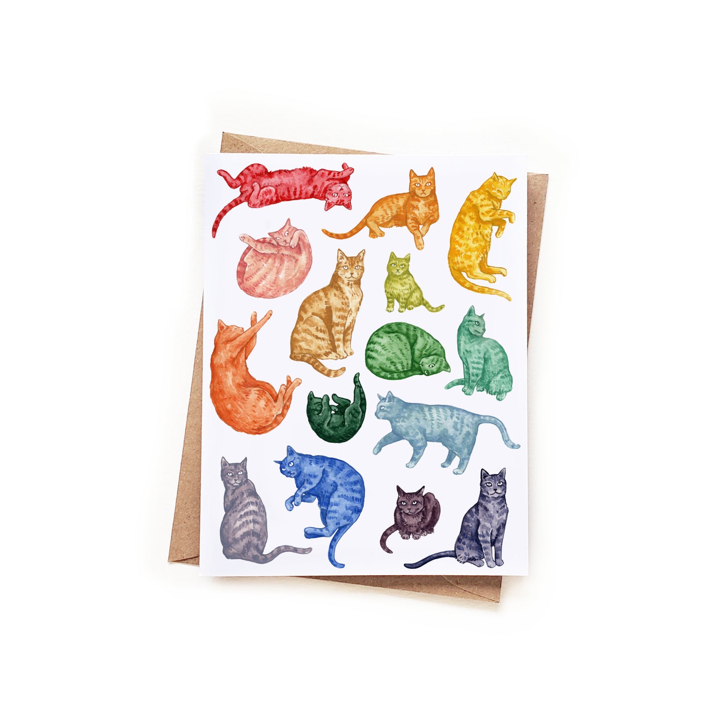 Rainbow Cat Card