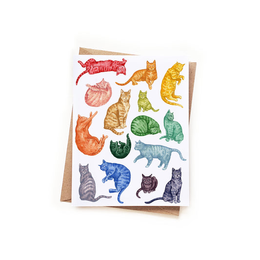 Rainbow Cat Card