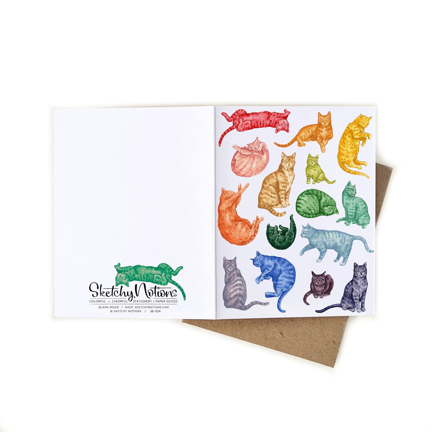 Rainbow Cat Card