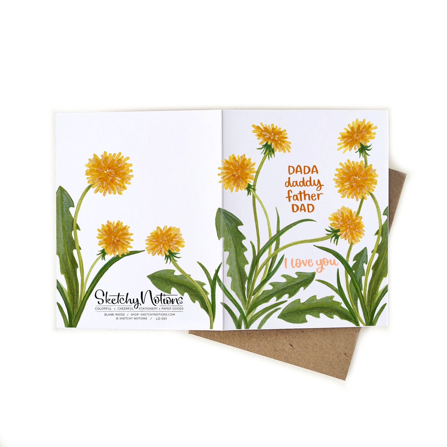 Dada Dandelions Father's Day Card