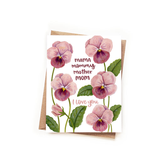 Mama Pansies Mother's Day Card
