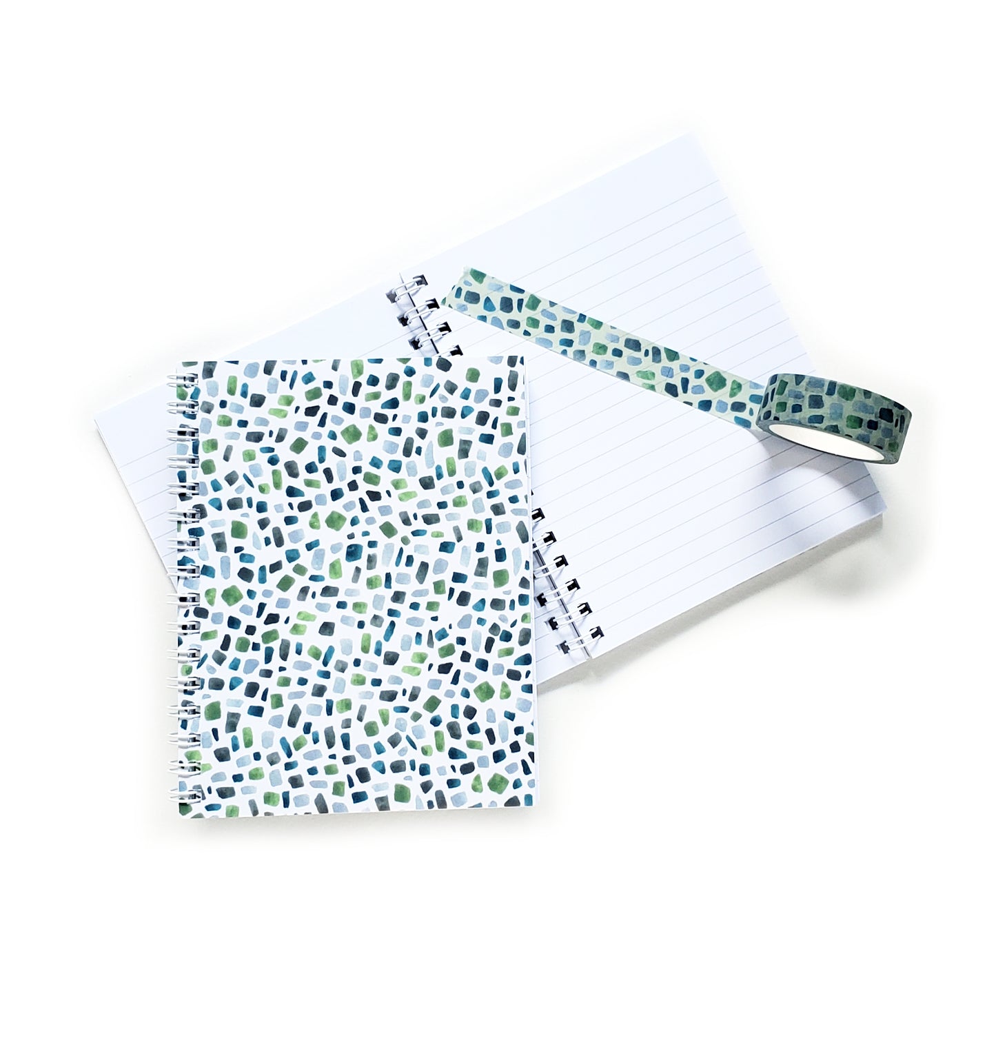 Minty Terrazzo Small Lined Notebook
