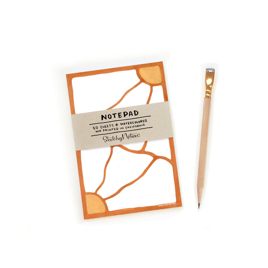 Funky Orange Flower Notepad