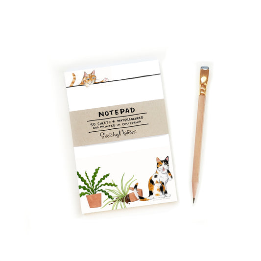 *SECONDS* Sneaky Cats + Plants Notepad