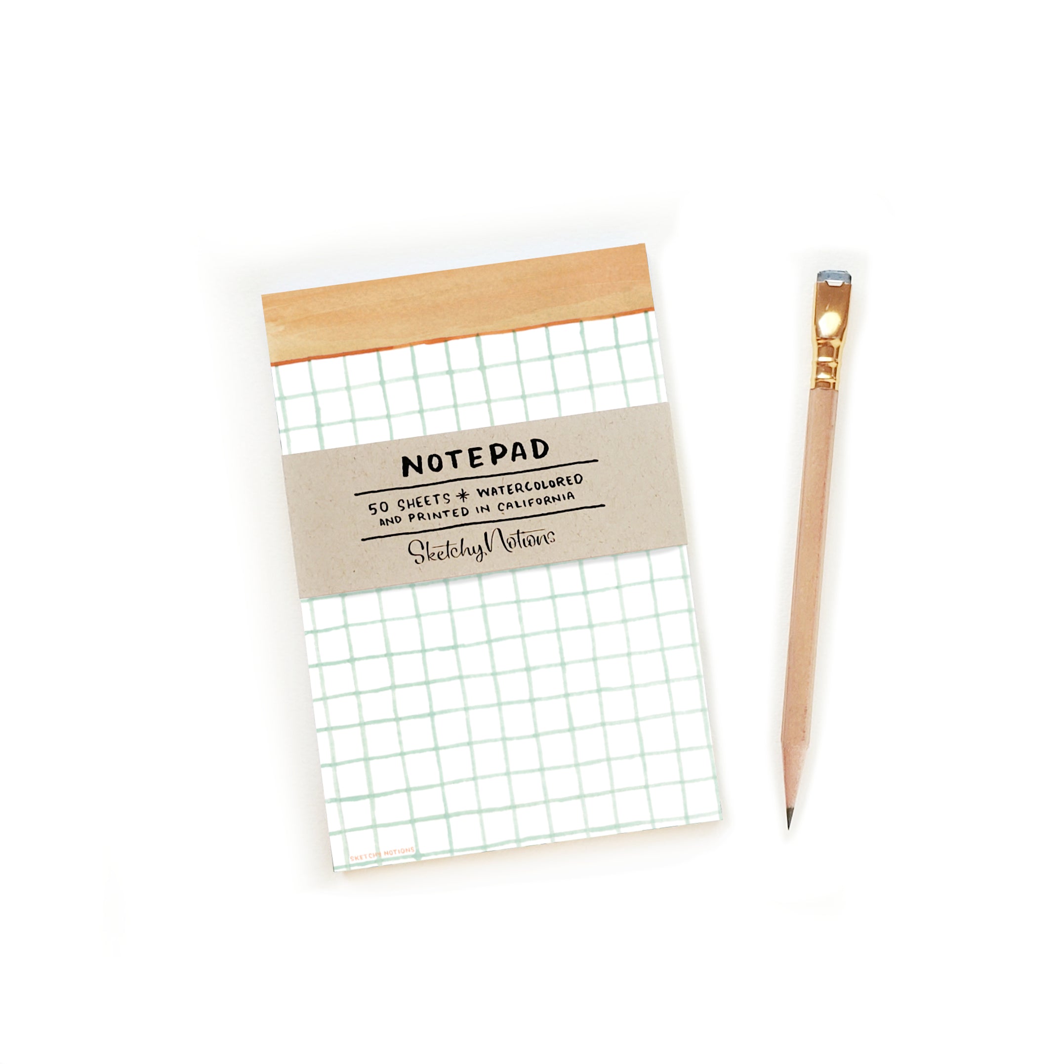 Watercolor Graph Paper Notepad | Gridded 4x6