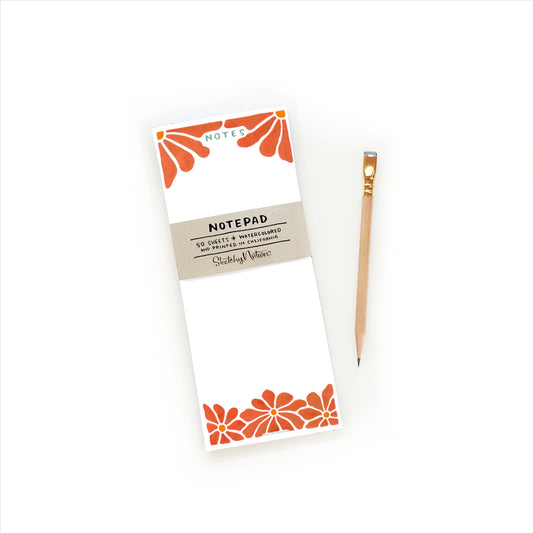 *SECONDS* Funky Coral Flowers Notepad