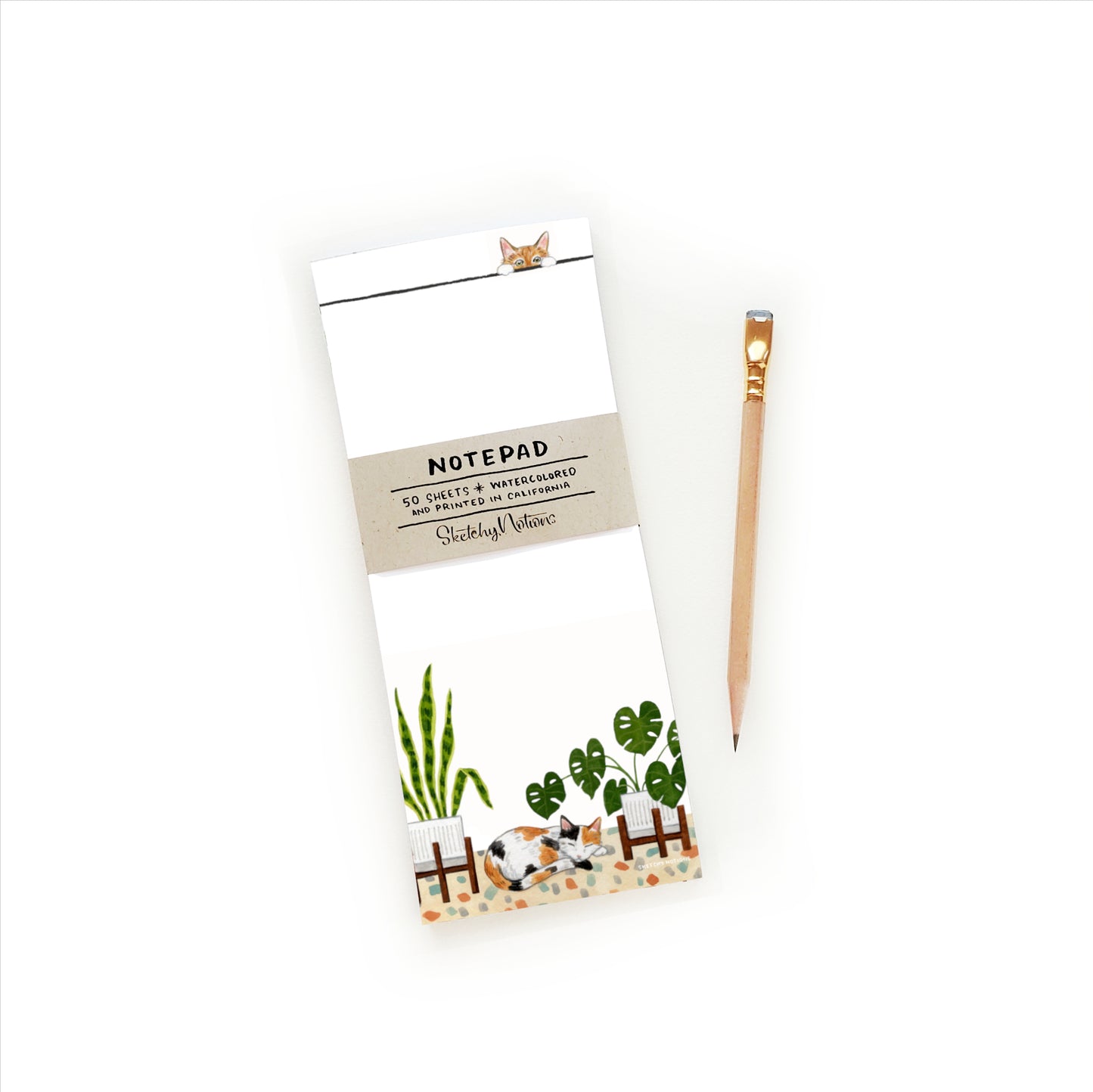 *SECONDS* Sneaky Cats + Plants Terrazzo Notepad