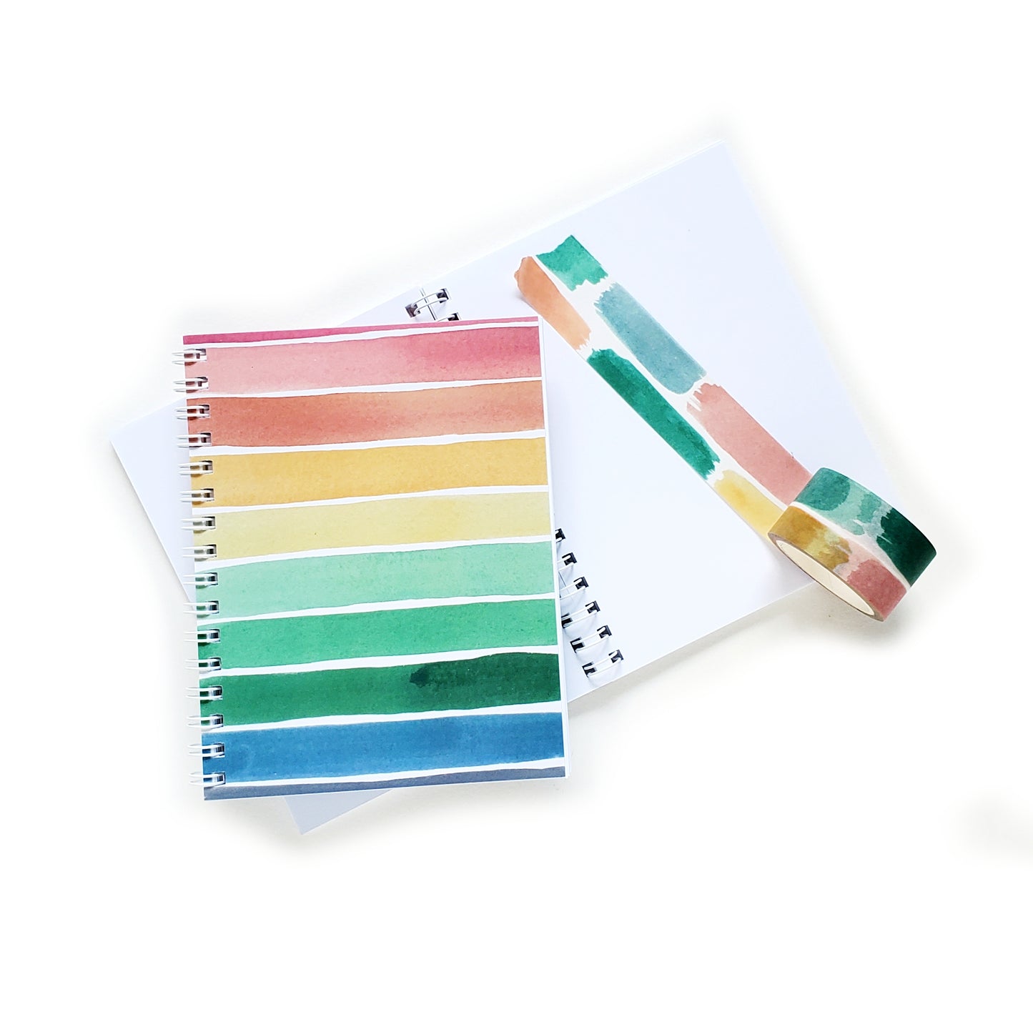 Rainbow Stripes Small Blank Notebook