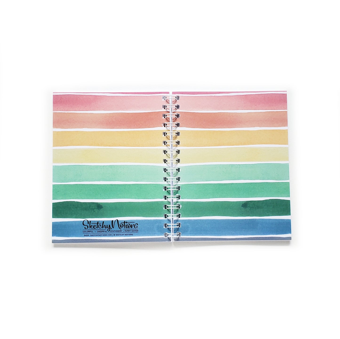 Rainbow Stripes Small Blank Notebook