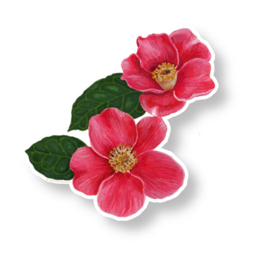 Camellia Flower Watercolor Sticker 2