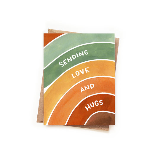 Sending Love and Hugs Stripes Card
