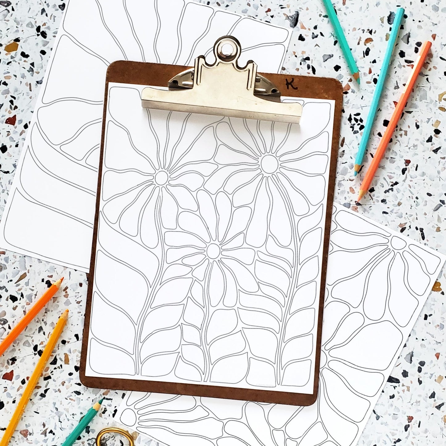 Disco Daisies Coloring Pages