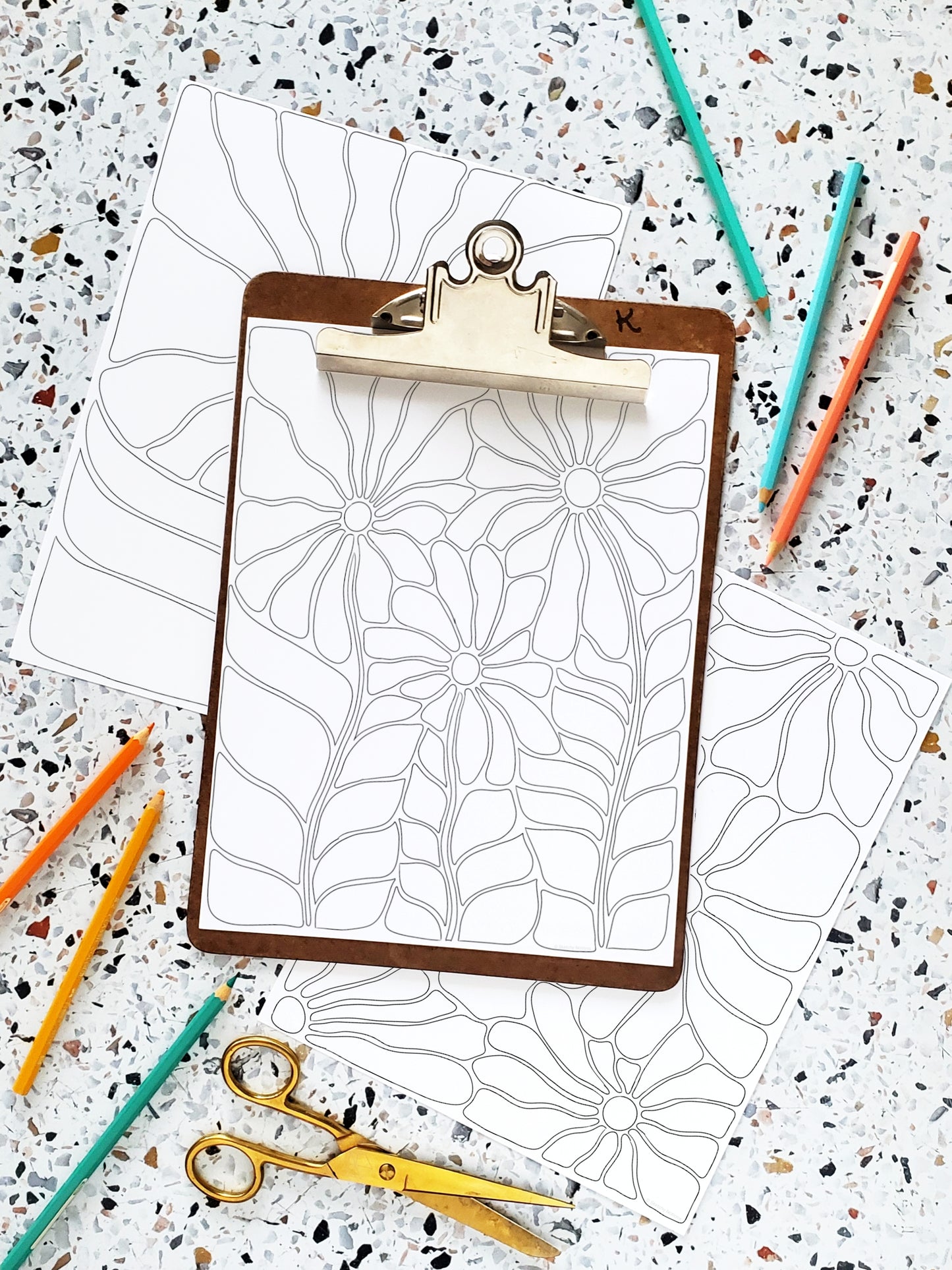 Disco Daisies Coloring Pages