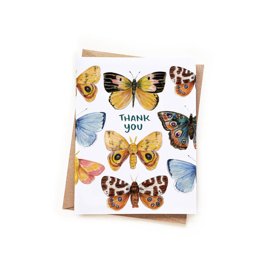 Butterfly + Moth Thank You Card
