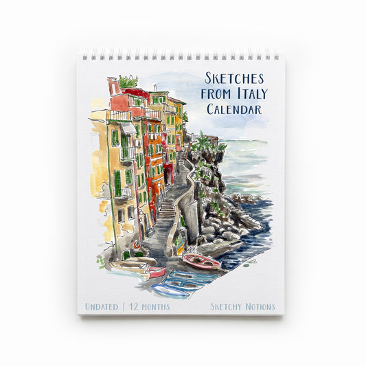 Sketches from Italy Undated Wall Calendar